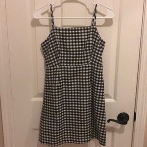 Black and white checkered dress